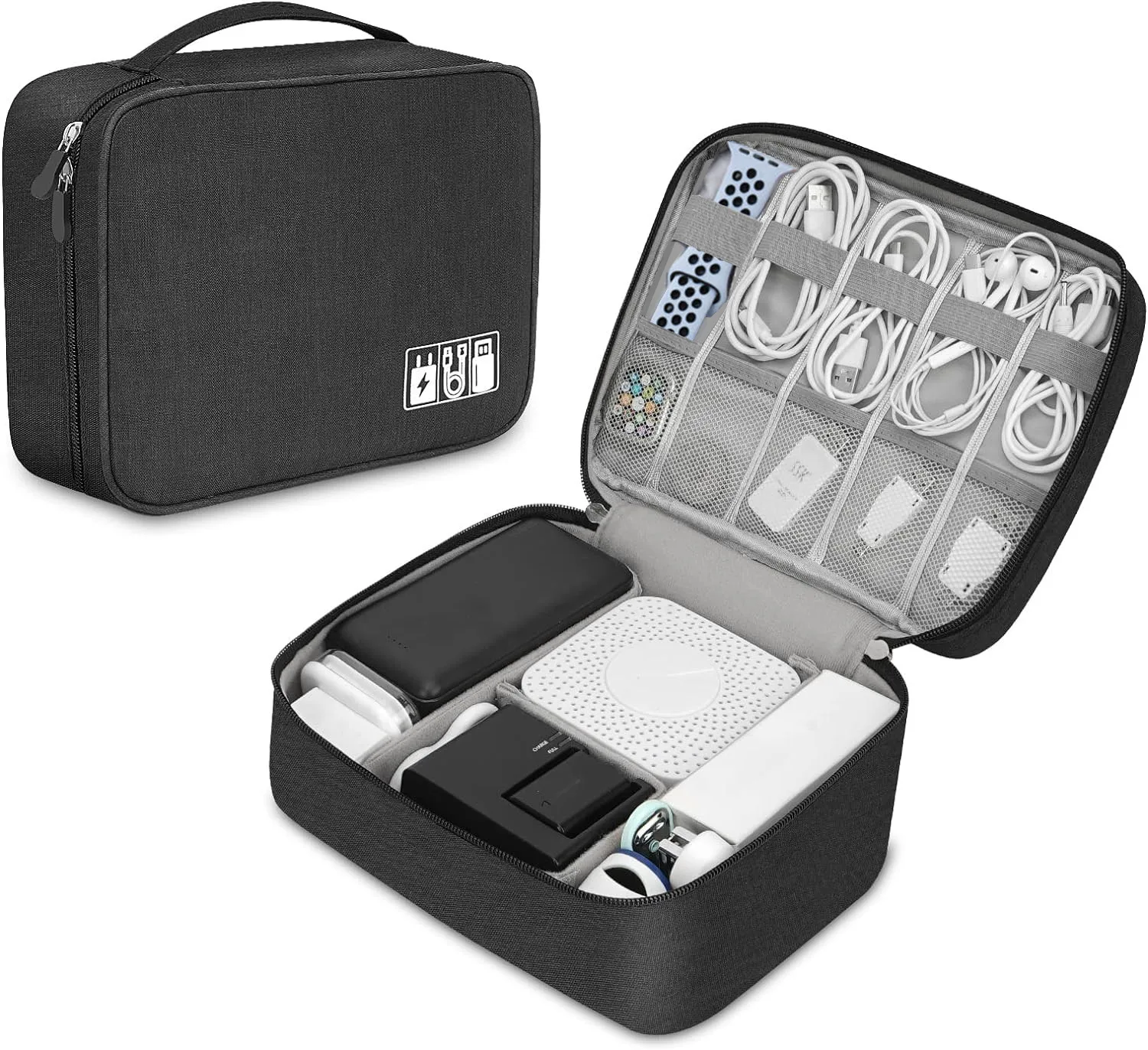 Tech Accessories Types - Custodia organizer tecnologica portatile per accessori