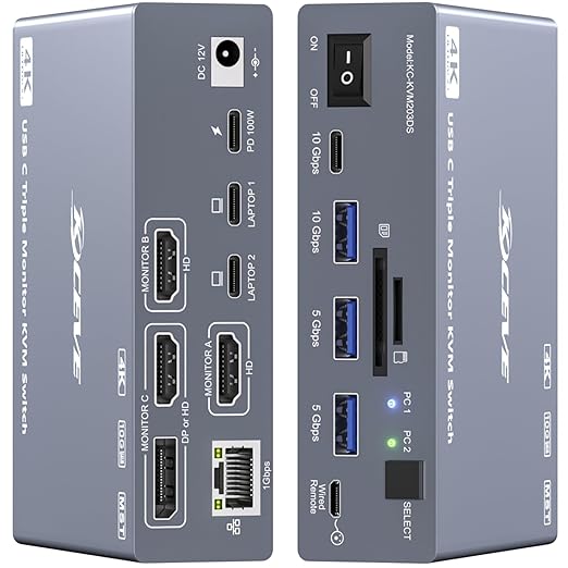 Switch KVM USB-C per 3 Monitor - Usb C To Hdmi recensione e prezzo